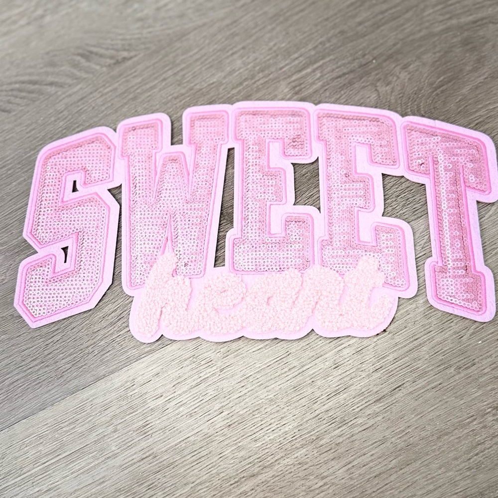 Pink 'Sweetheart' Sequin Patch